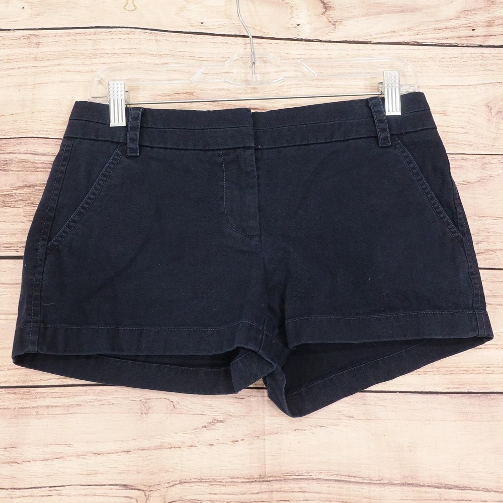 J.Crew Chino Shorts Womens Size 2 Blue Twill 30 Waist 2.5 Inseam Cotton